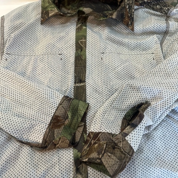 REDHEAD Men's Camo Mesh Lightweight Button Down 2 Pockets Shirt  Size Large - Picture 4 of 7